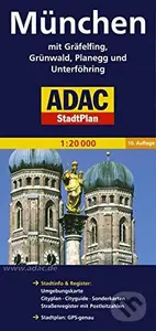 München (1:20 000 (StadtPlan mit Gräfelfing, Grünwald, Planegg, Unterföhring )) - kniha z kategorie Omalovánky, vystřihovánky, papír