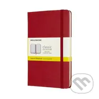 Moleskine - červený zápisník (malý, štvorčekovanný)