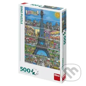 Eiffelová veža kreslená - puzzle z kategorie Města a stavby