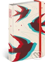Notes Birds Mini (linkovaný s gumičkou na uzavření)