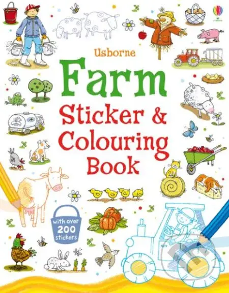 Farm Sticker and Colouring Book - Jessica Greenwell, Sam Taplin, Cecilia Johansson (ilustrácie) - kniha z kategorie Pro děti