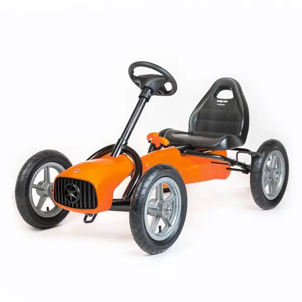Baby Mix Dětská šlapací motokára Go-kart  Buggy oranžová