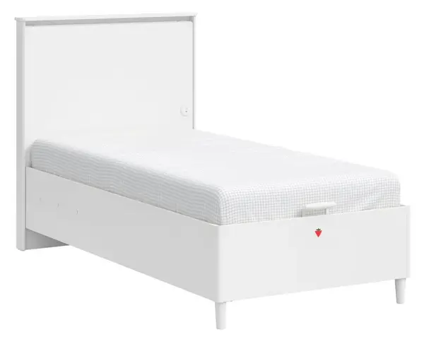 Posteľ 100x200cm s úložným priestorom a usb vendella - biela