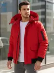 Červená zimní bunda pro muže
