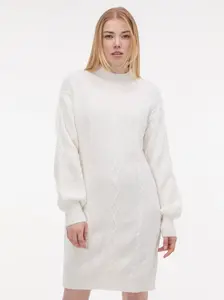 Krémové dámske svetrové šaty ORSAY