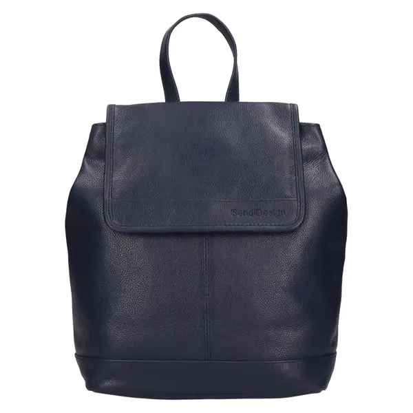 Kožený dámský batoh SendiDesign Apolene - tmavě modrá