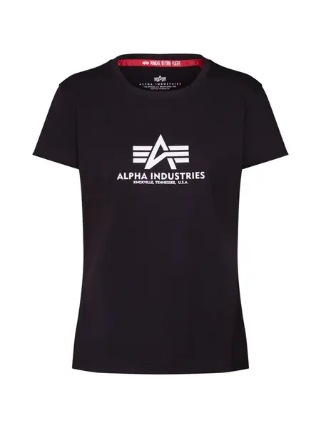 ALPHA INDUSTRIES Tričko  čierna / biela