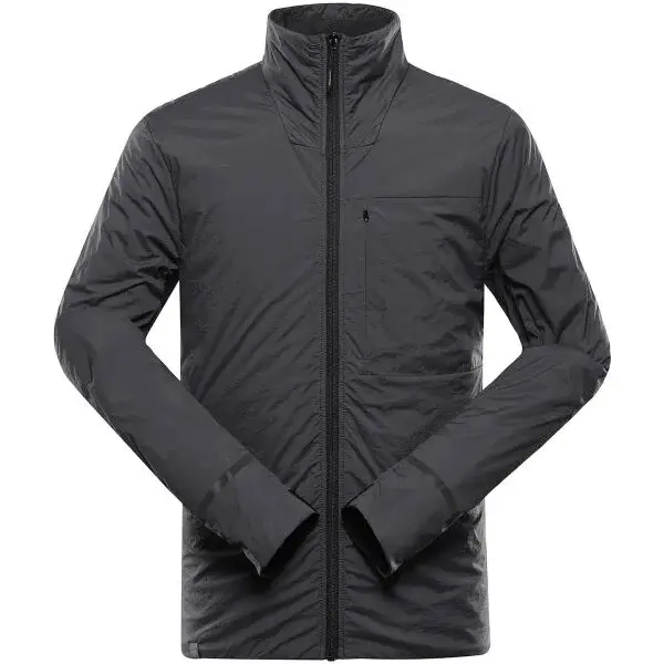 ALPINE PRO NOKED Pánska zateplená bunda, tmavo sivá, veľkosť