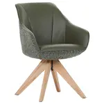 Landscape ŽIDLE S PODRUČKAMI, žinylka, vzhled kůže, olivově zelená