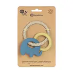 PETITE&MARS Hryzačka silikónová Elefi Cute Blue 0m+