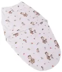 Baby Nellys Bavlněný zavinovací vak, zavinovačka Premium  Mommy Bear, bílá/hnědá