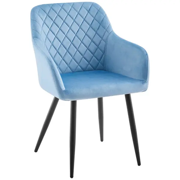 Ti'me ŽIDLE S PODRUČKAMI, železo, tkaná látka, černá, světle modrá