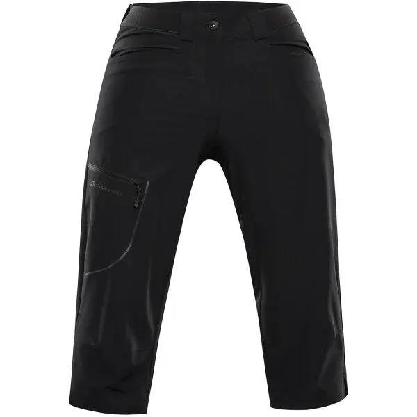 ALPINE PRO WEDERA 2 Dámske trojštvrťové nohavice, čierna, veľkosť