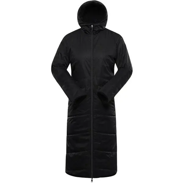ALPINE PRO KERFA Dámský zimní oboustranný kabát, černá, velikost