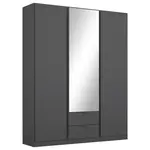 Rauch Möbel ŠATNÍ SKŘÍŇ S OTOČNÝMI DVEŘMI, šedá, 136/197/54 cm