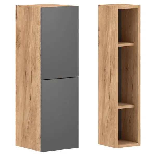 MID.YOU ZÁVĚSNÁ SKŘÍŇKA, barvy grafitu, barvy jasanu, 42/80/18-26,5 cm