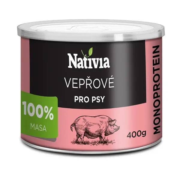 Nativia konzerva vepřová svalovina 400 g