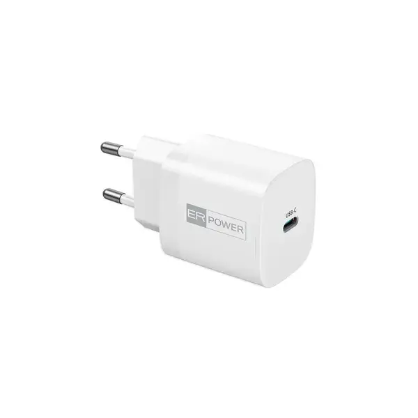 ER POWER Adaptér USB-C, 33W, GaN, bílý