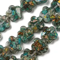 Dyed Natural Imperial Jasper with Resin Beads Strands