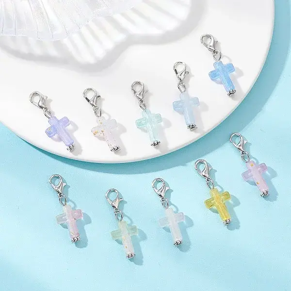 Plastic Cross Pendant Decorations