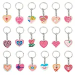 18Pcs 18 Styles Valentine's Day PVC Keychains