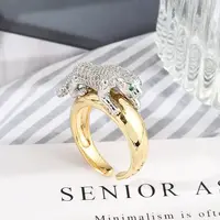 Brass Micro Pave Clear Cubic Zirconia Cuff Rings for Women Men