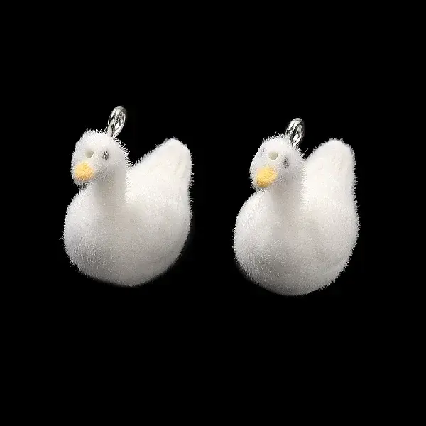 Flocking Opaque Resin Pendants