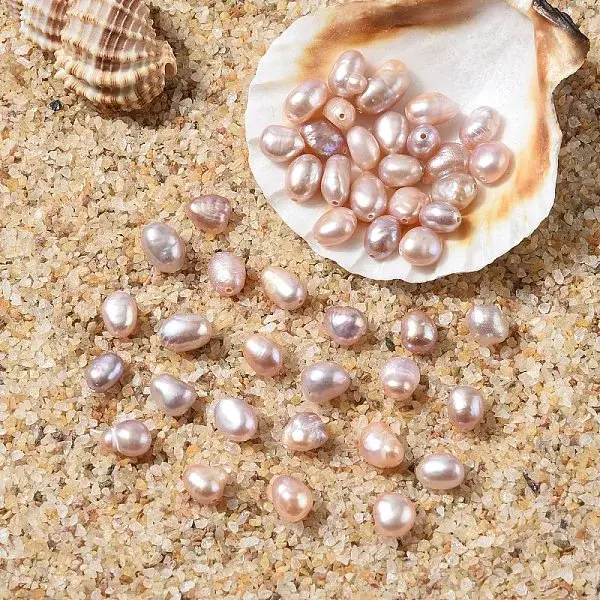 10Pcs Natural Cultured Freshwater Pearl Beads