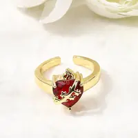 Glass Cuff Open Rings