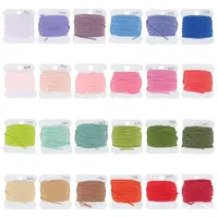 24 Cards 24 Colors 6-Ply Polyester Embroidery Floss