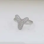 Brass Micro Pave Clear Cubic Zirconia Cuff Rings