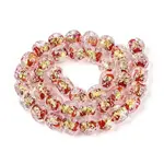 Handmade Foil Lampwork Beads Strands