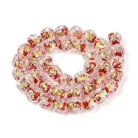 Handmade Foil Lampwork Beads Strands
