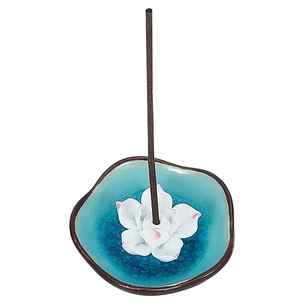 1Pc Lotus Porcelain Incense Burners Holder