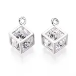 Brass Micro Pave Cubic Zirconia Charms