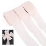 3 Rolls Frayed Polyester Ribbon