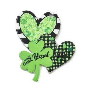 Saint Patrick's Day Opaque Printed Acrylic Pendants
