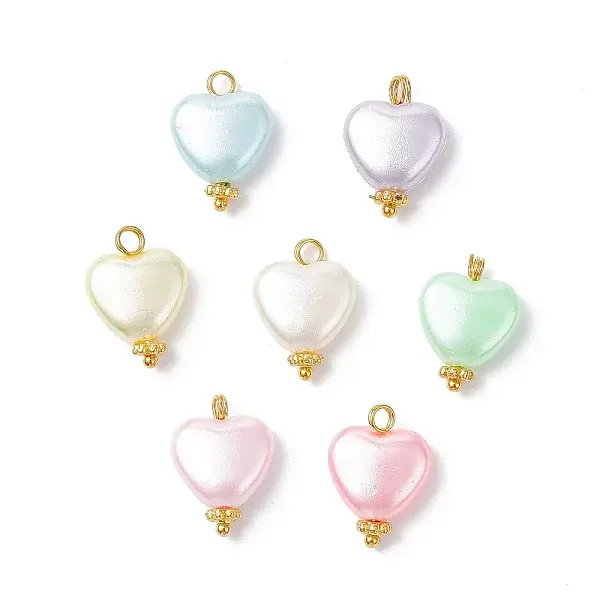 Opaque Acrylic Heart Pendants