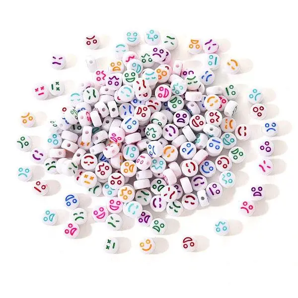 White Opaque Acrylic Beads