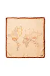 Hedvábný šátek s mapovým vzorem