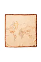 Hedvábný šátek s mapovým vzorem