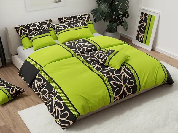 Bavlněné povlečení BELLA BLEND zelené Rozměr povlečení: 70 x 90 cm | 140 x 200 cm