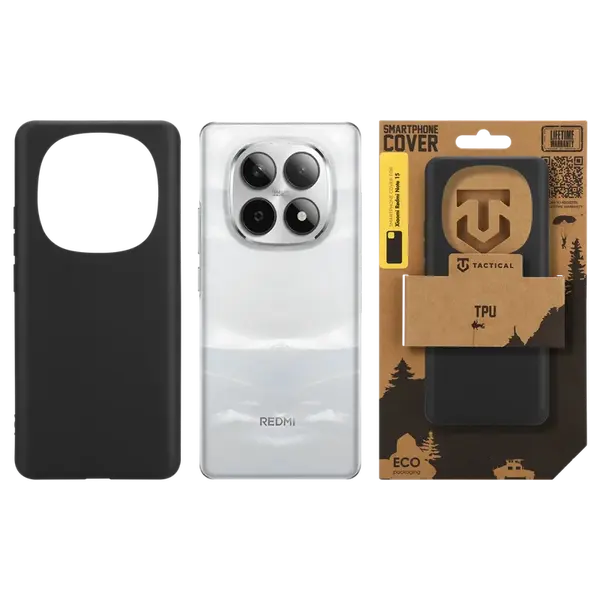 Zadní kryt Tactical TPU pro Xiaomi Redmi Note 15 5G, černá