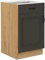 Spodní skříňka Stilo 50 D 1F 1S BB - Premium Box Barva korpusu: Dub artisan, Barva dvířek: Grafit