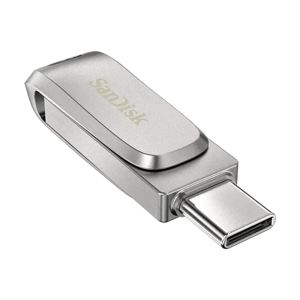 SanDisk Ultra Dual Drive Luxe/64GB/USB 3.1/USB-A + USB-C/Stříbrná