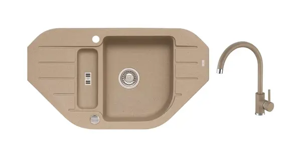 Alveus - Set drezu Niagara 60 a batérie Kati, s ovládaním odpadu, beige SETA25922