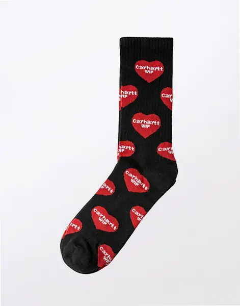 Carhartt WIP Heart Logo Socks Heart Logo Jacquard, Black