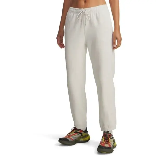 Under Armour ICON TERRY VARSITY JOGGER Dámske nohavice, biela, veľkosť M