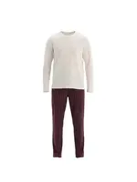 Dagi Dlhé pyžamo  svetlobéžová / červená / čierna