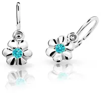 Cutie Jewellery Detské náušnice z bieleho zlata C1736-10-X-2 svetlo zelená